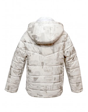 Printed Boys Jacket Printed Metallic White Jacket 